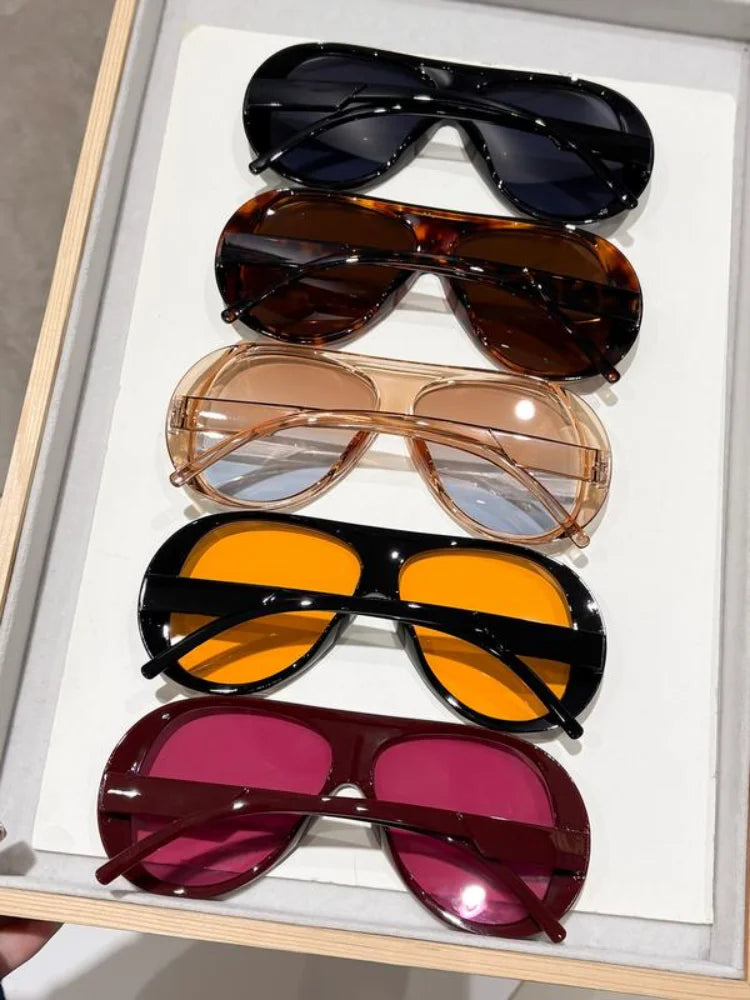 5 piezas de gafas decorativas unisex de moda retro con marco cuadrado y romboidal.