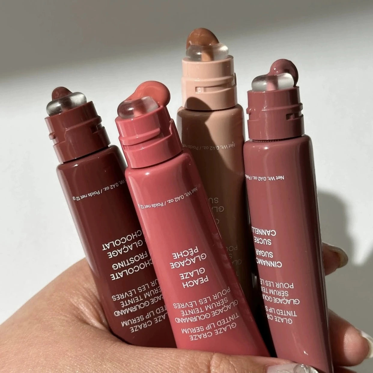 Bálsamo labial tipo dona con brillo (Lip Gloss)