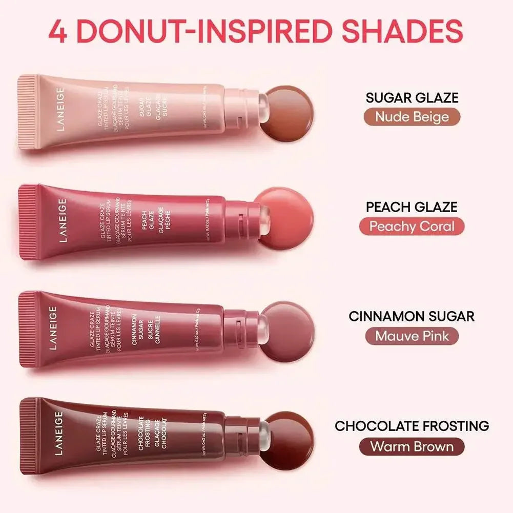Bálsamo labial tipo dona con brillo (Lip Gloss)