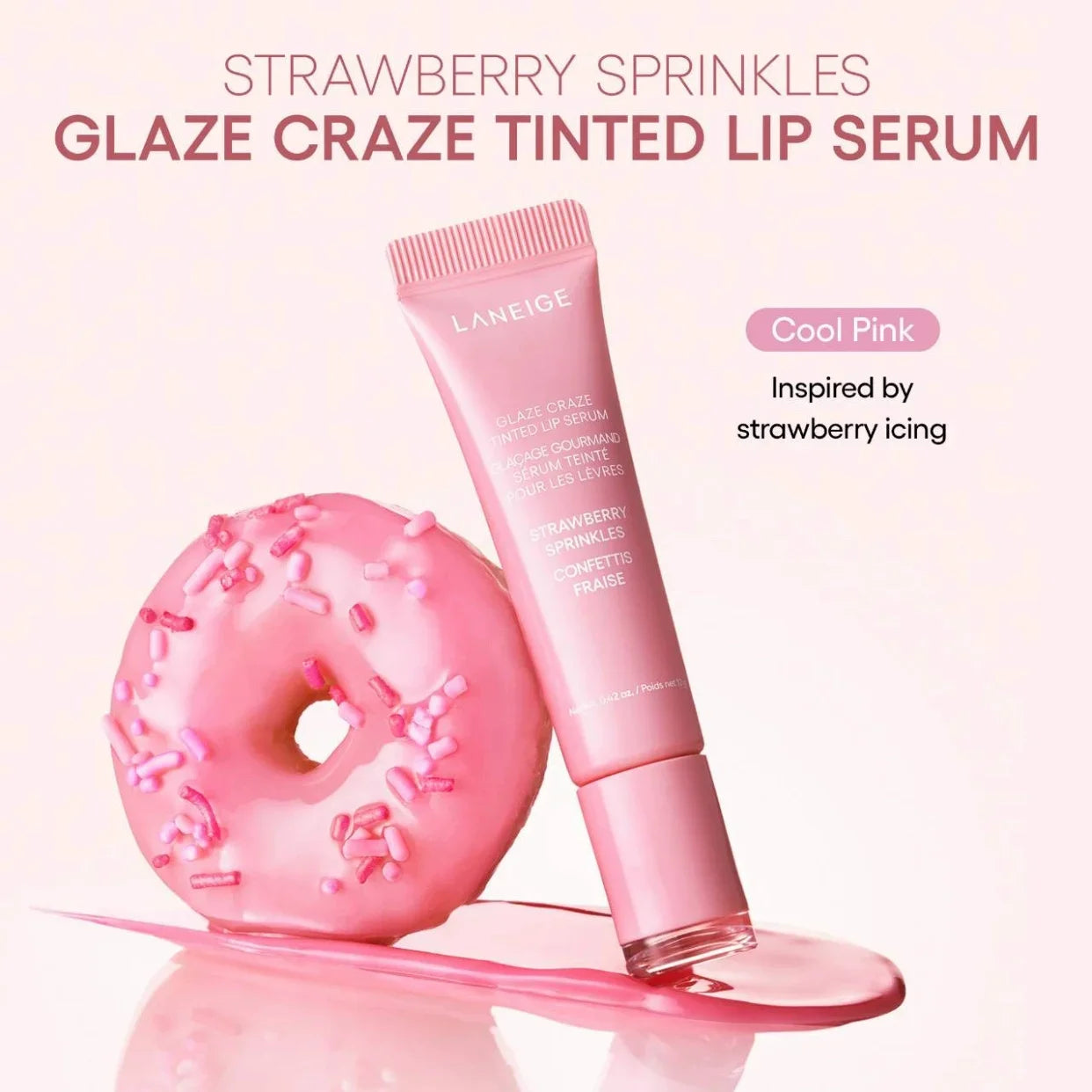 Bálsamo labial tipo dona con brillo (Lip Gloss)