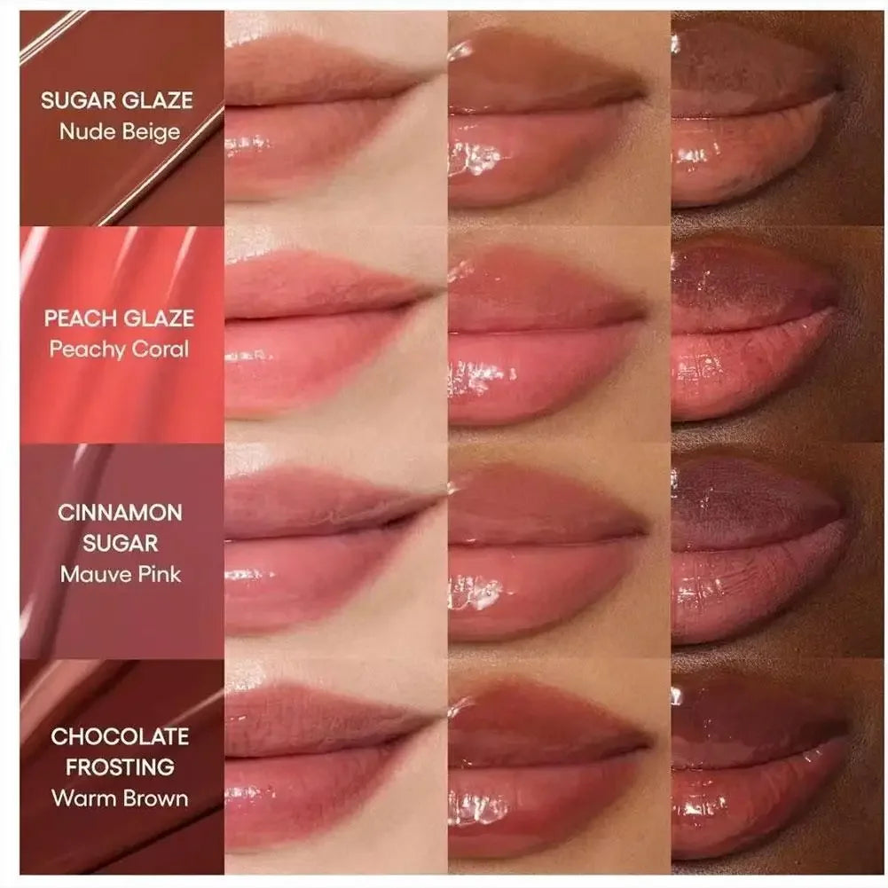 Bálsamo labial tipo dona con brillo (Lip Gloss)